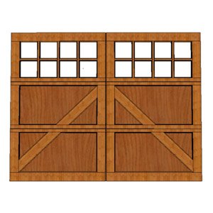 Wood garage doors model