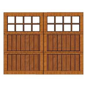 Residential wood garage doors
