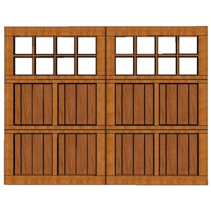 Wood sectional garage doors