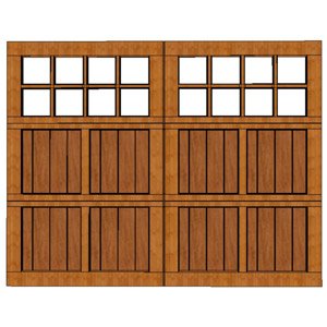 Wood sectional garage doors