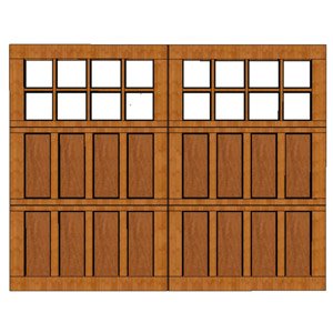 Wood garage door